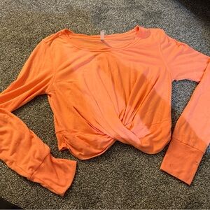 Free People Movement - Women's Orange Twist Front Top